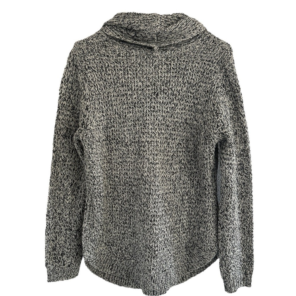 RD Style Black and White Cowl Neck Cable Knit Sweater| Size L - Picture 3 of 6